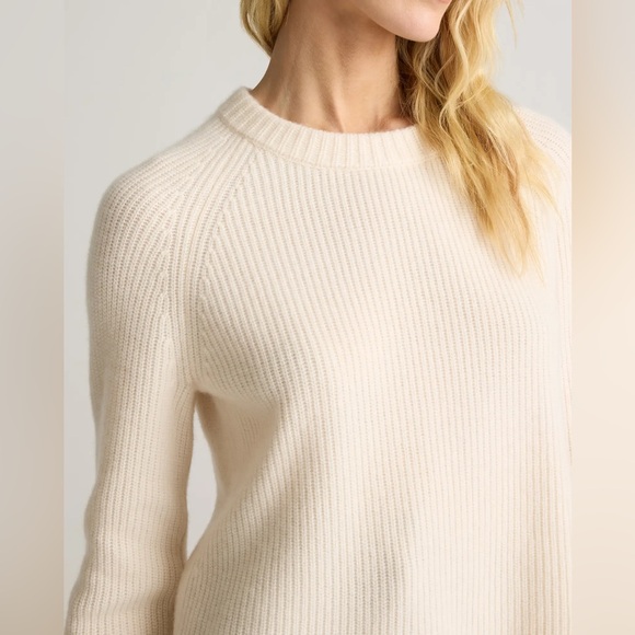 NWOT Quince Mongolian Cashmere Fisherman Crewneck Sweater - Picture 7 of 9